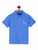 Blue Solid Self Fabric Polo Cotton T-shirt freeshipping - Ladore