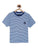 Blue Striped Round Neck Organic Cotton T-shirt freeshipping - Ladore