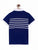 Boys Blue Striped Polo Mercerised Cotton T-shirt freeshipping - Ladore