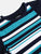 Boys Blue Striped Round Neck Cotton T-shirt freeshipping - Ladore