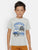 Boys Grey Heather Car Printed Round Neck Cotton T-shirt freeshipping - Ladore