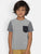 Grey Colourblock Round Neck Cotton T-shirt freeshipping - Ladore