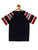 Kids Black Colourblocked Round Neck Cotton T-shirt freeshipping - Ladore