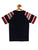Kids Black Colourblocked Round Neck Cotton T-shirt freeshipping - Ladore