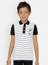 Kids Black and White Organic Cotton Polo T-shirt