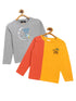 Kids Combo Pack of 2 Full Sleeves 100% Organic Cotton T-Shirts (Age 0-5 Years)