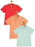 Kids Combo Pack of 3 100% Cotton Polo T-Shirts (Age 2-13 Years)