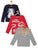 Kids Combo Pack of 3 Full Sleeves Cotton T-Shirts (Age 6-12 Years) Ladore