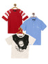 Kids Combo Pack of 3 Half Sleeves Cotton T-Shirts (Age 0-6 Years)