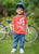Kids Coral Half Sleeves Bicycle Print Cotton T-shirt Ladore