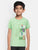 Kids Green Dino Print Half Sleeves Cotton T-shirt freeshipping - Ladore