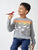 Kids Grey Dinosaur Full Sleeves Cotton T-shirt freeshipping - Ladore