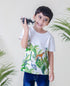 Kids Jungle Print Half Sleeves Cotton T-shirt