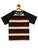 Kids Maroon and Blue Striped Half Sleeve Cotton T-shirt freeshipping - Ladore