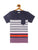 Kids Navy Half Sleeves Fun Striper T-shirt freeshipping - Ladore