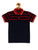 Kids Navy and Red Cut and Sew Polo Cotton T-shirt freeshipping - Ladore