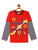Kids Red Full Sleeves Tic-Tac-Toe Print T-shirt freeshipping - Ladore