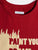 Kids Red Paint The Future Printed Round Neck Cotton Tshirt Ladore