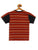 Kids Red Striped Half Sleeves Mercerised Cotton T-shirt freeshipping - Ladore