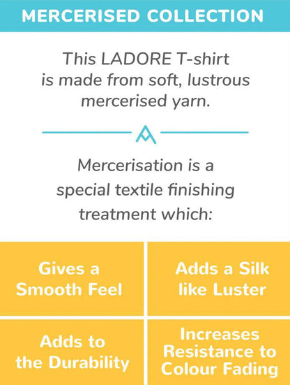 Kids Red Striped Half Sleeves Mercerised Cotton T-shirt Ladore