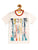Kids White Abstract Printed Round Neck Cotton T-shirt freeshipping - Ladore