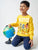 Kids Yellow Funny Monster Cotton Full Sleeves T-shirt freeshipping - Ladore
