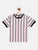 Pink Striped Round Neck Supima Cotton T-shirt freeshipping - Ladore