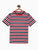 Red Striped Round Neck Cotton T-shirt freeshipping - Ladore
