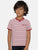 Red Striped Round Neck Supima Cotton T-shirt freeshipping - Ladore