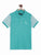 Sea Green Patterned Polo Cotton T-shirt freeshipping - Ladore
