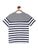 White Striped Round Neck Cotton T-shirt freeshipping - Ladore